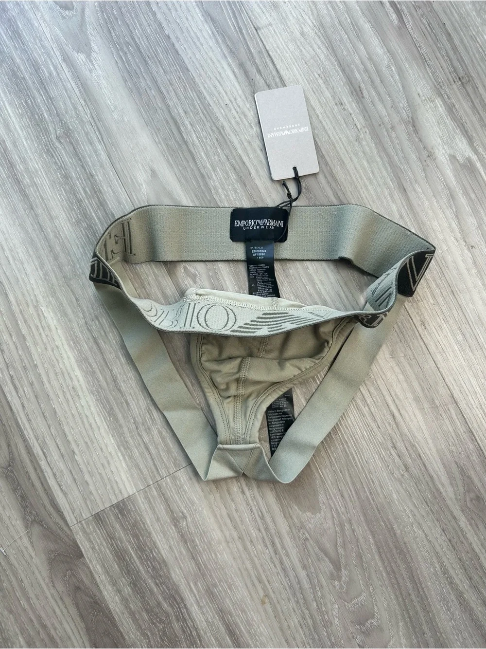 Emporio Armani | Men’s Megalogo Jockstrap Olive Green  (Small)